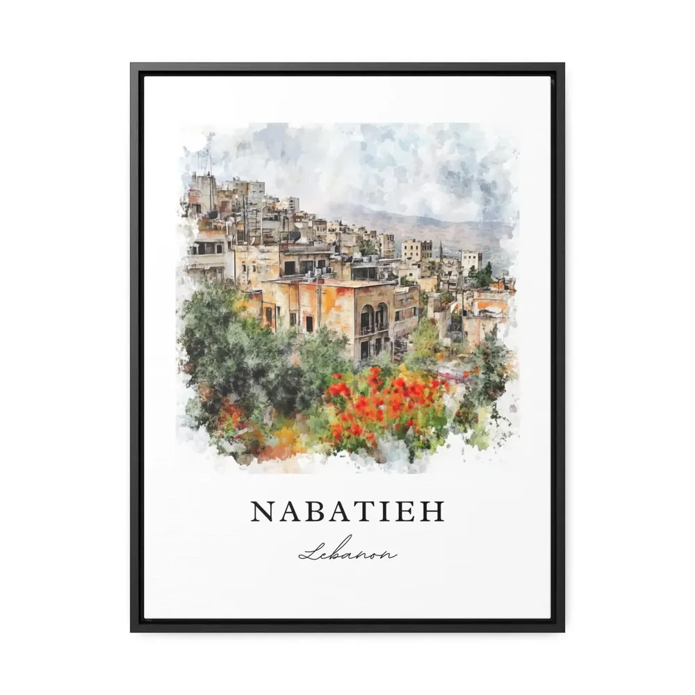 Nabatieh Watercolor Travel Poster, Lebanon Art Print - Image 3