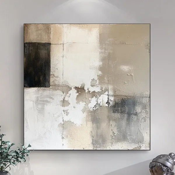 Abstract Oil Painting, Modern Minimalist Wall Art