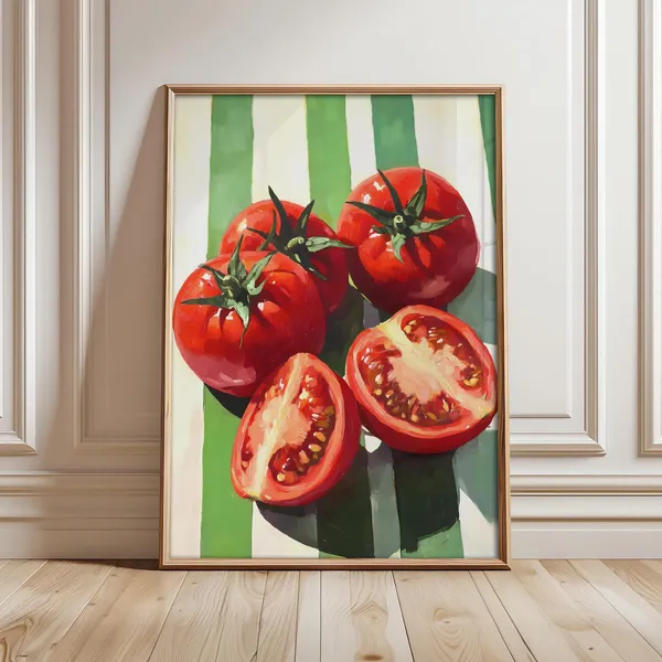Tomato Vintage Food Poster, Retro Kitchen Decor