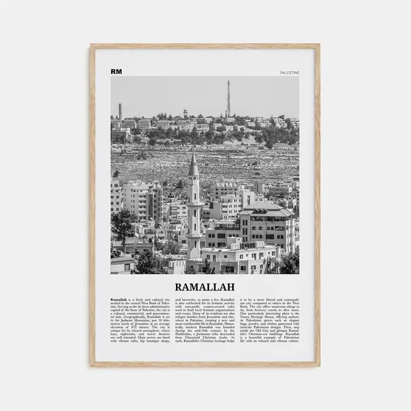 Ramallah Poster Print, Palestine Map