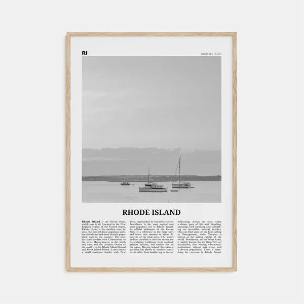 Rhode Island Black And White Travel Poster