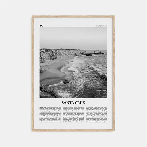 Santa Cruz California Black and White Art Print No. 1