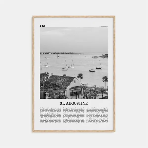 St Augustine Black And White No. 1 Travel Poster