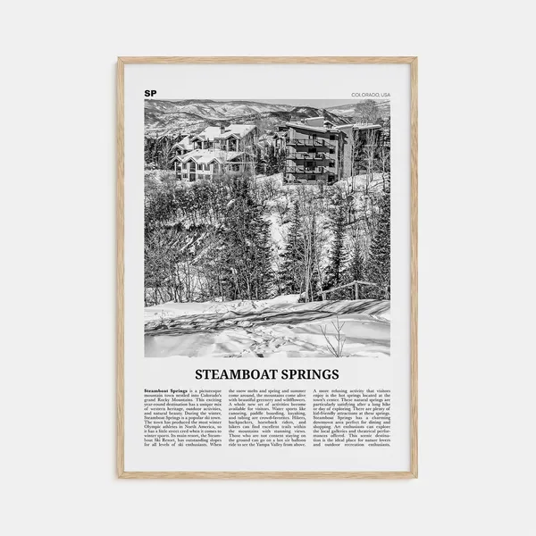 Steamboat Springs Black and White No. 2 Art Print