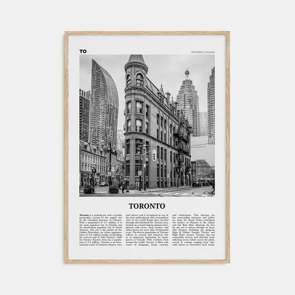 Toronto Black and White No 4 Travel Poster