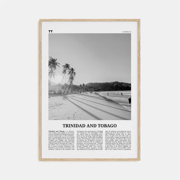 Trinidad And Tobago Black And White Travel Poster