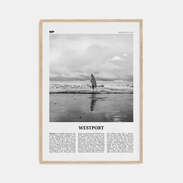 Westport, Washington Black-And-White Travel Poster