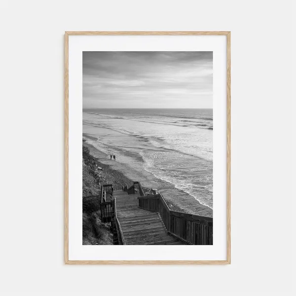 Encinitas Black and White Travel Poster Art Print