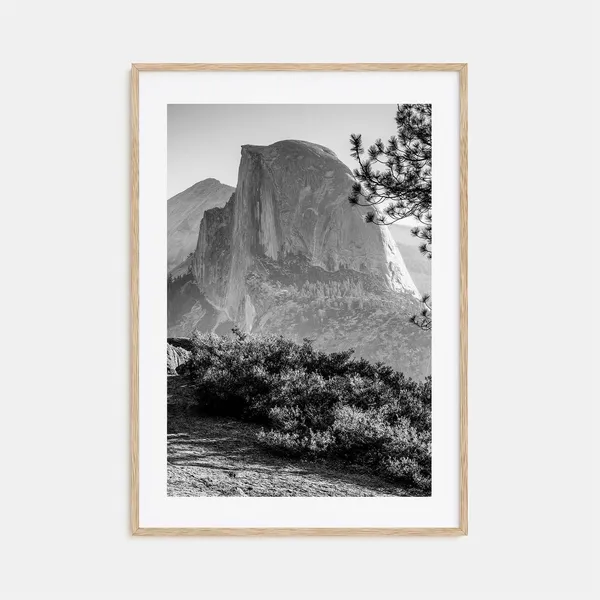 Half Dome Black And White Travel Poster Print