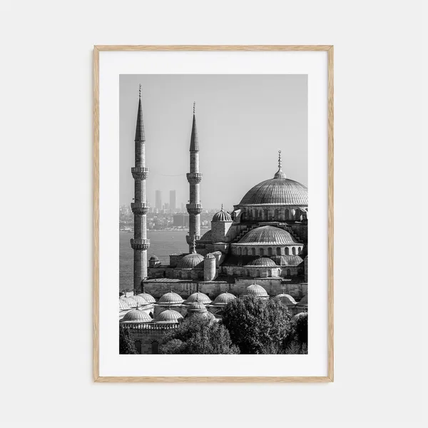 Istanbul Black and White Travel Poster Print