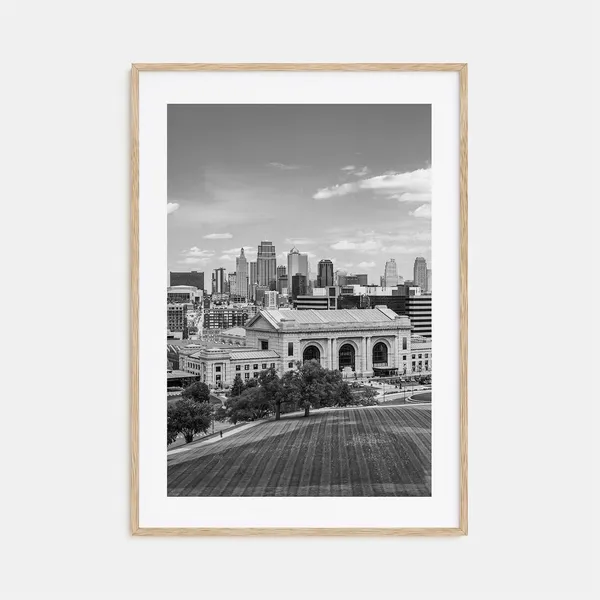 Kansas City Black And White Travel Poster, Photo