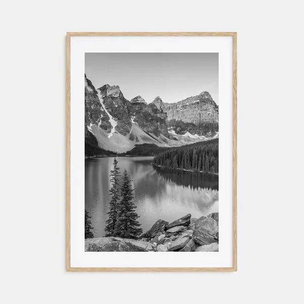 Lake Louise Black And White Travel Poster, Map Art