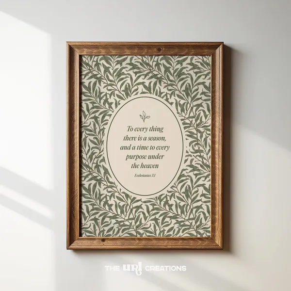 Ecclesiastes 3:1 Vintage Scripture Art Print
