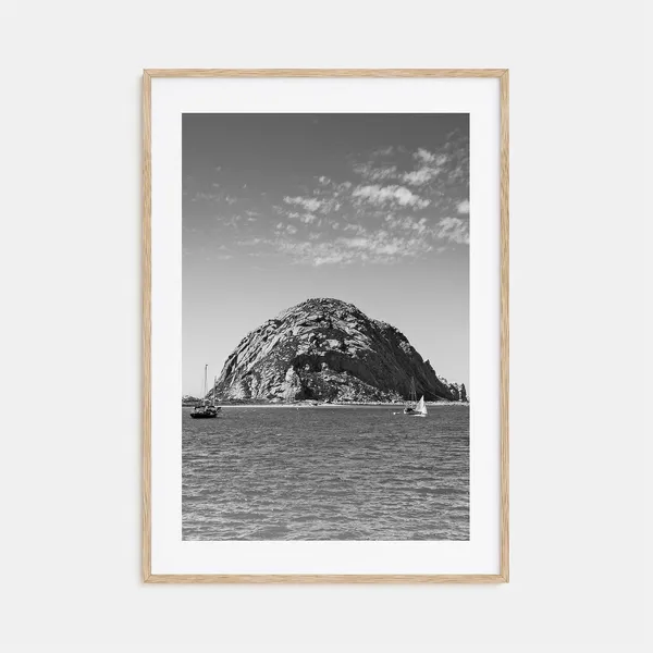 Morro Bay Black And White Travel Poster