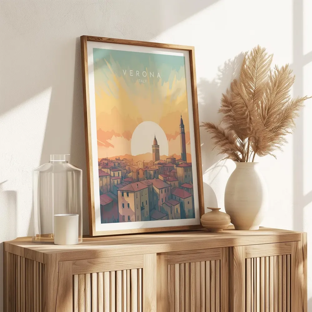 Verona Travel Poster, Italy Place Print - Image 2