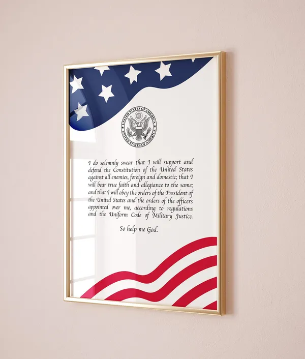 United States Army Oath of Enlistment Art Print