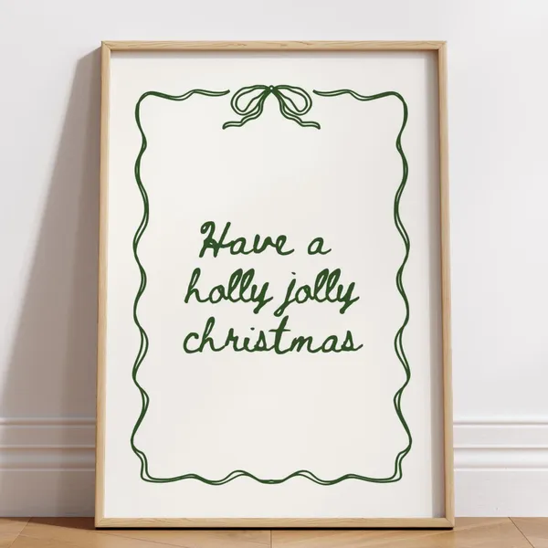 Minimalist Merry Christmas Wall Art Print