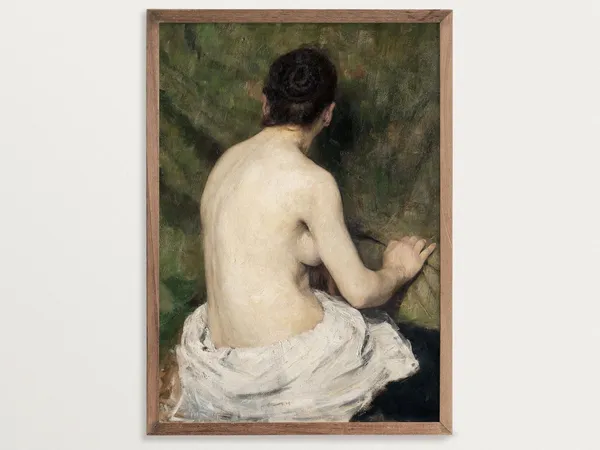 Classical Female Nude, Vintage Romantic Art Print