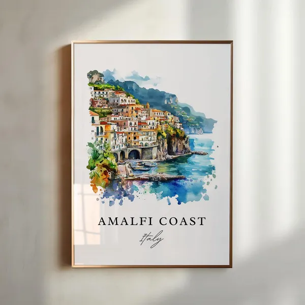 Amalfi Coast Housewarming Travel Poster