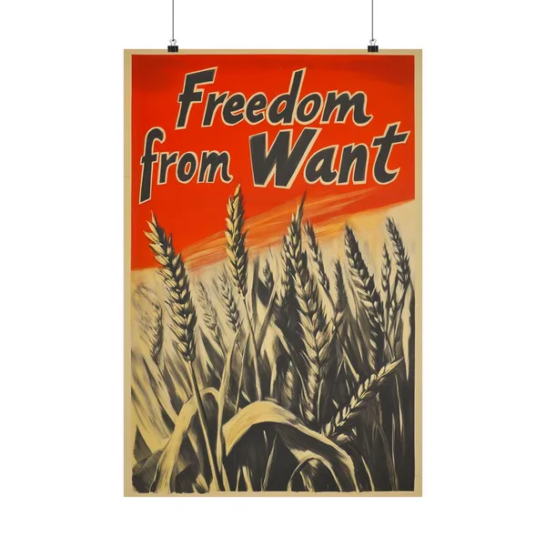 Freedom From Want Classic FDR Poster Art Print