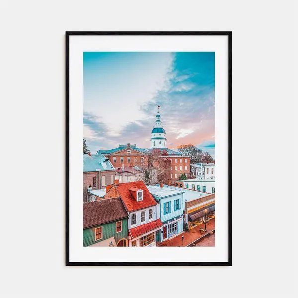 Annapolis Colorful Travel Poster, City Map Print