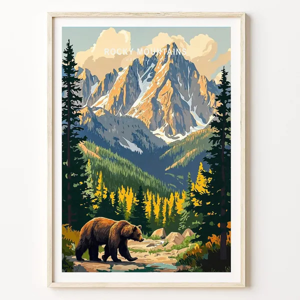 Rocky Mountains National Park Travel Poster