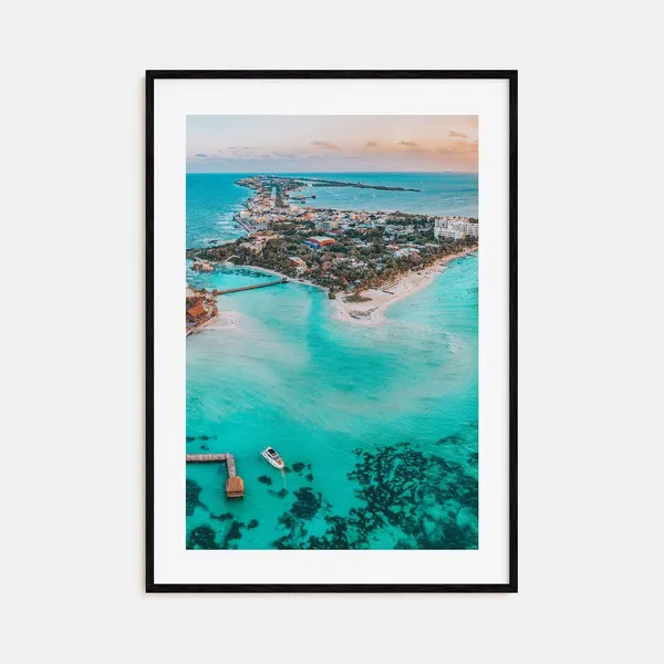 Isla Mujeres Travel Poster, Street Map Wall Art