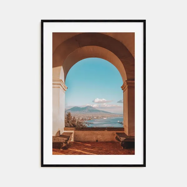 Naples Italy Colorful Travel Poster, City Map