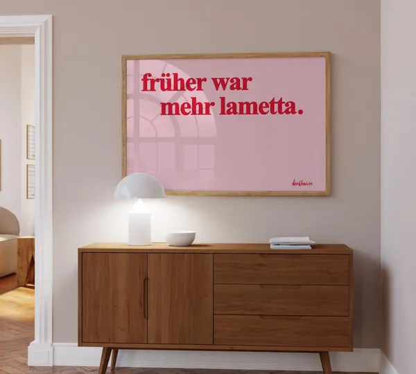 Frher War Mehr Lametta Typografie Art Print