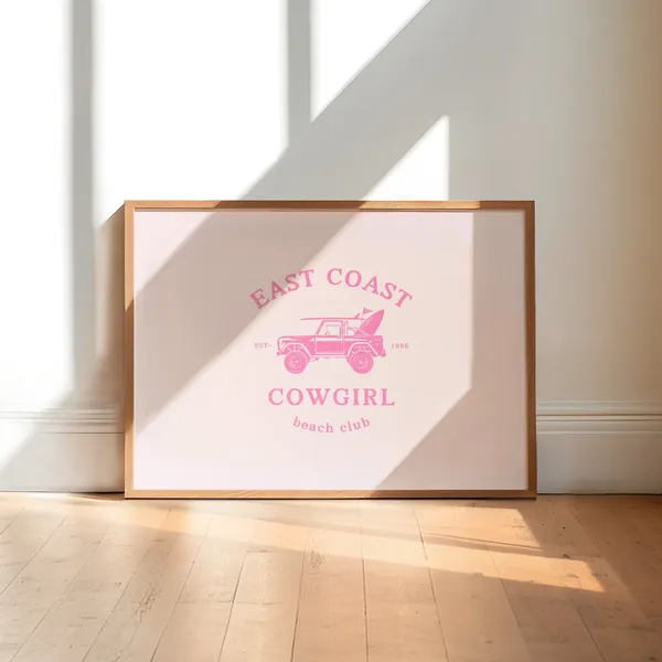 East Coast Cowgirl Club Bronco Art Print