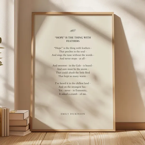 Emily Dickinson Poetry Prints Book Quotes Poster