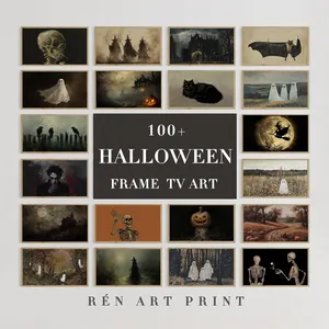 Halloween TV Art Bundle, Spooky Fall Decor