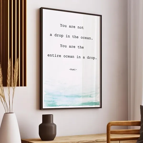 Rumi Quote Art Print, Self Esteem Encouragement