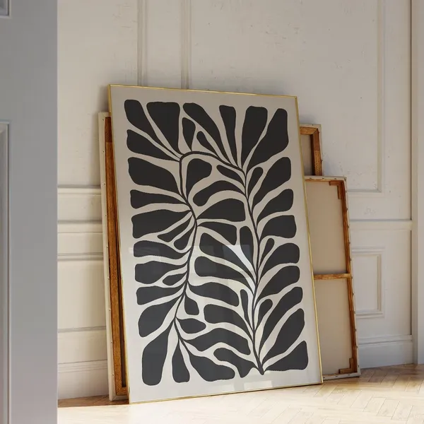 Abstract Botanical Art, Moody Floral Poster