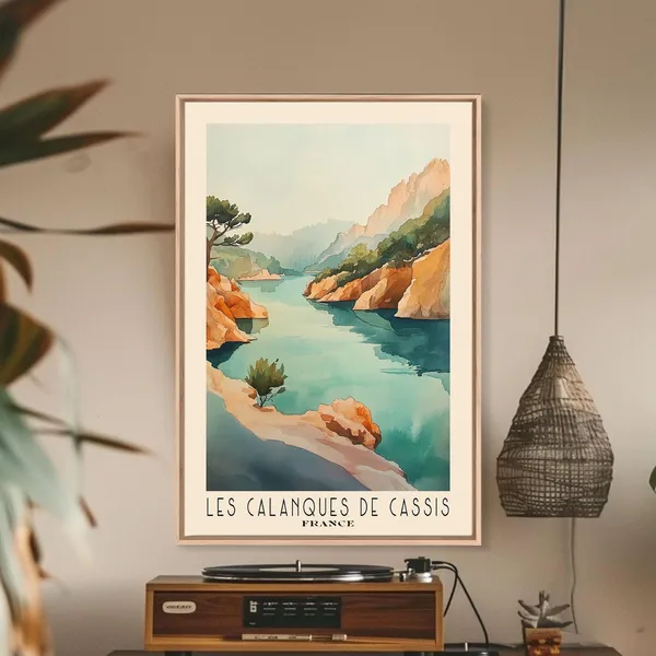 Les Calanques De Cassis France Watercolor Art Print