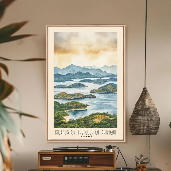 Islands Of The Gulf Of Chiriqui Watercolor Poster
