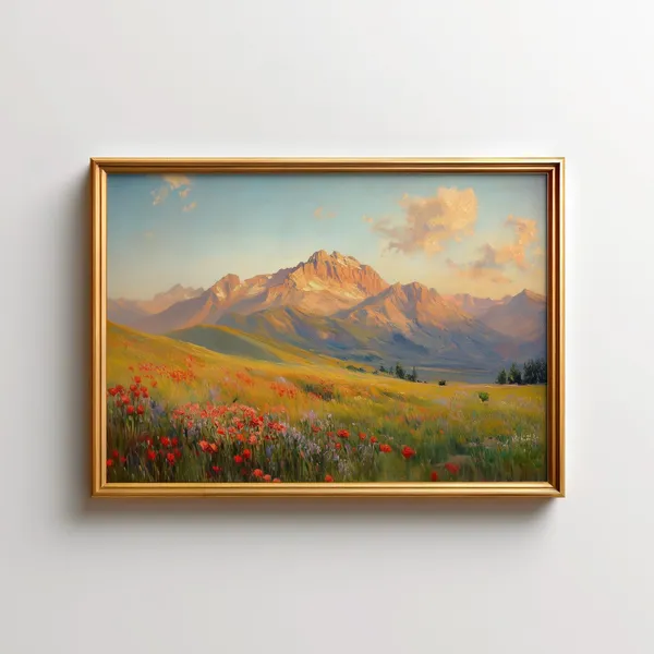 Rocky Mountain Wildflowers, Colorado Landscape Art Print