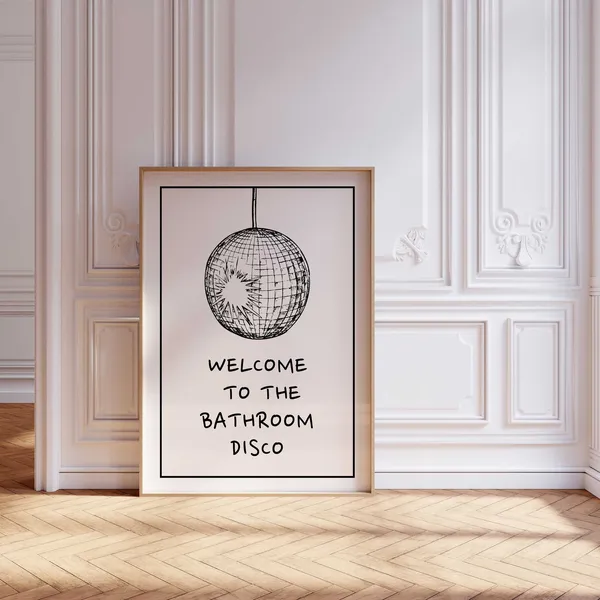 Bathroom Disco Minimalist Dance Poster
