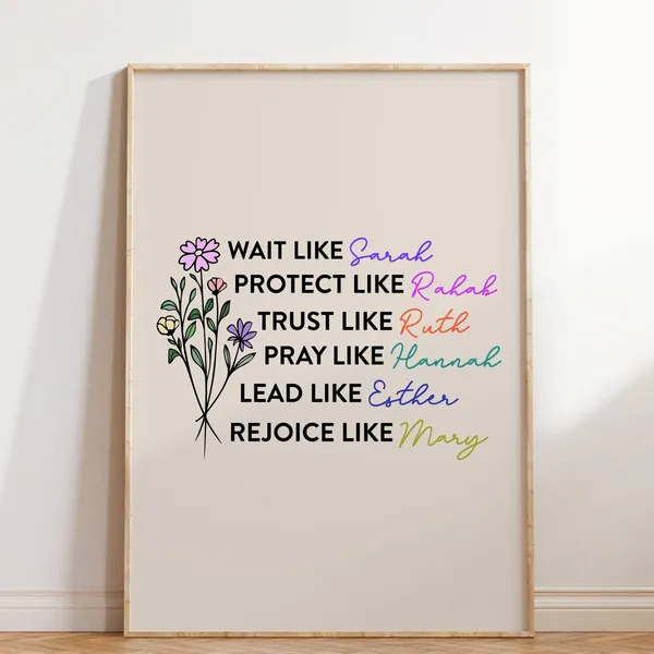 Christian Women Of Bible Scripture Art Print