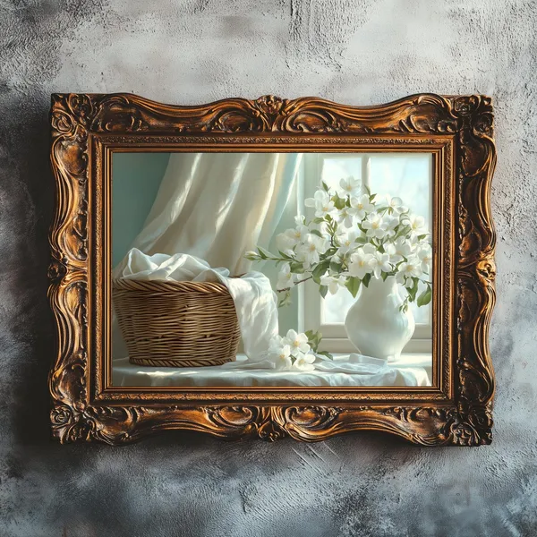 Laundry Room Vintage Oil Painting, Farmhouse Art Print