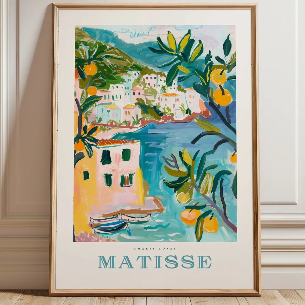Amalfi Coast - Matisse-Inspired Art