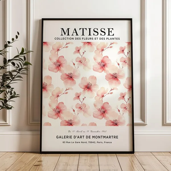 Henri Matisse Pink Flower Botanical Art Print