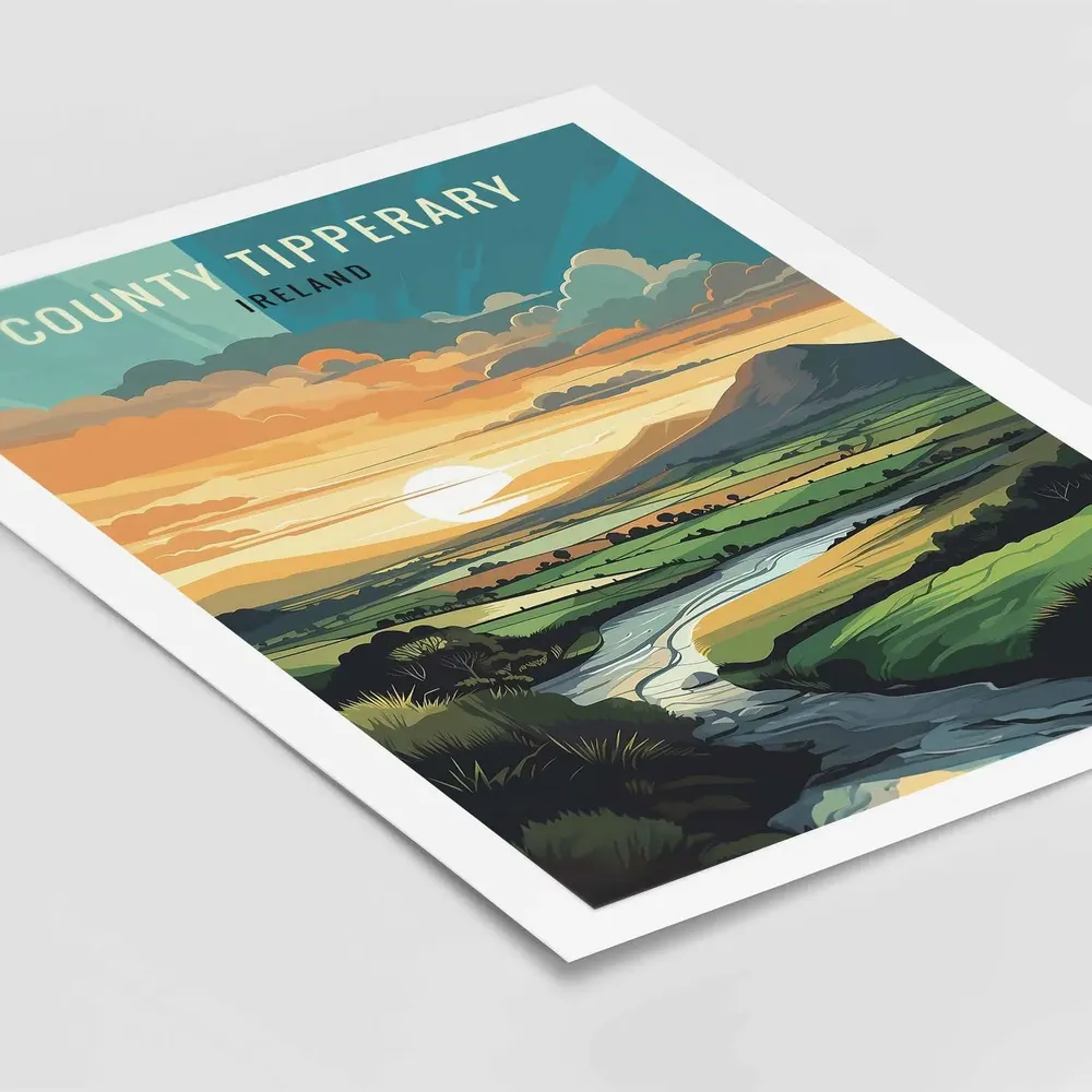 County Tipperary, Ireland Travel Poster Art Print - Image 2
