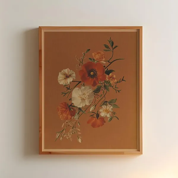 Vintage Floral Bouquet Art Print, French Victorian Style