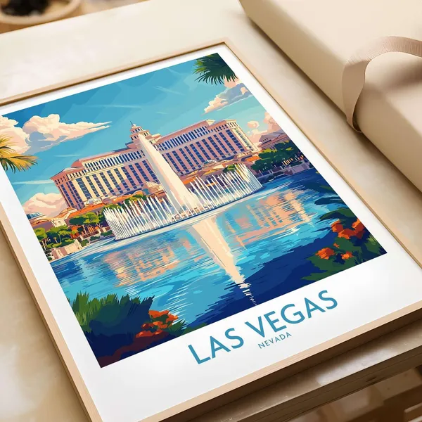 Las Vegas Travel Poster, Birthday or Anniversary Gift