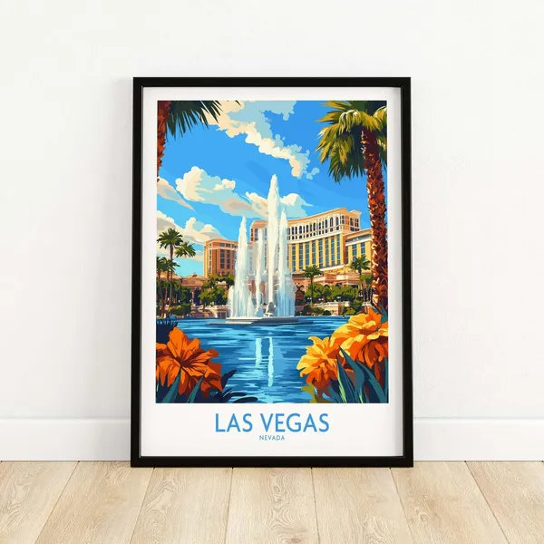 Las Vegas Hanging Home Decor Poster Print