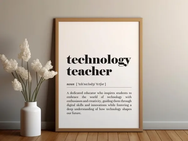 Technology Teacher Definition Art Print