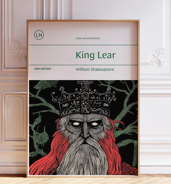 King Lear Shakespeare Theatre Art Print, Literary