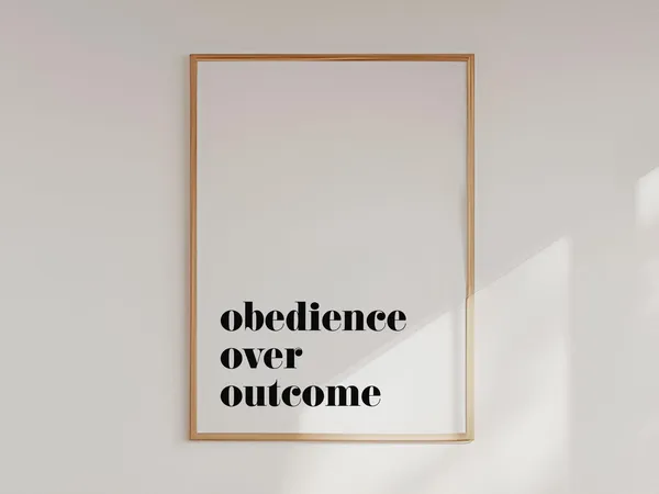Obedience Over Outcome Bold Type Christian Poster