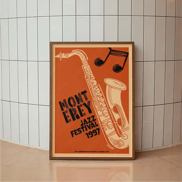 Monterey Jazz Festival Retro Vintage Travel Poster
